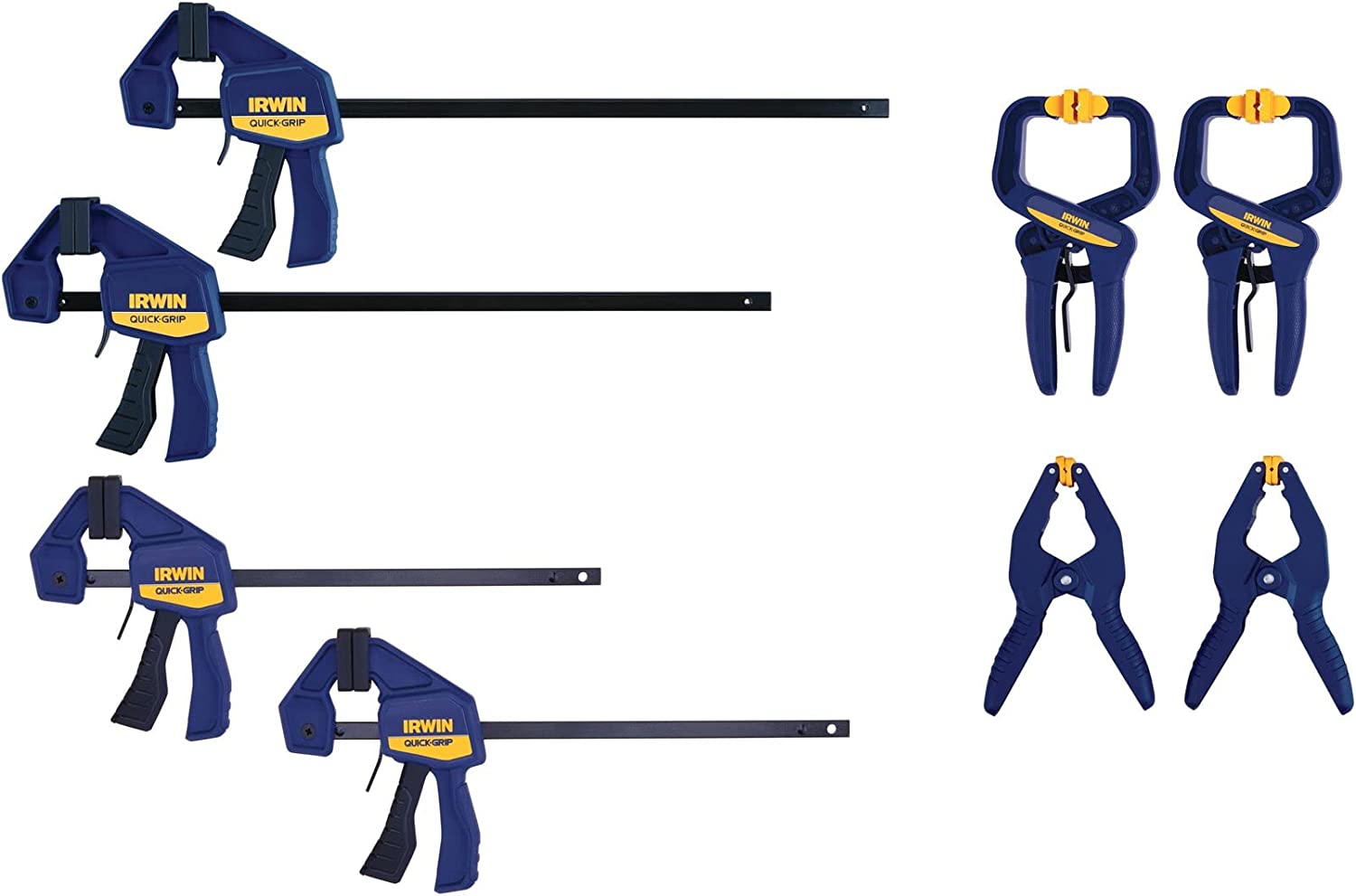 IRWIN QUICK-GRIP Woodworking Clamps Set, 8-Piece (IRHT83220)