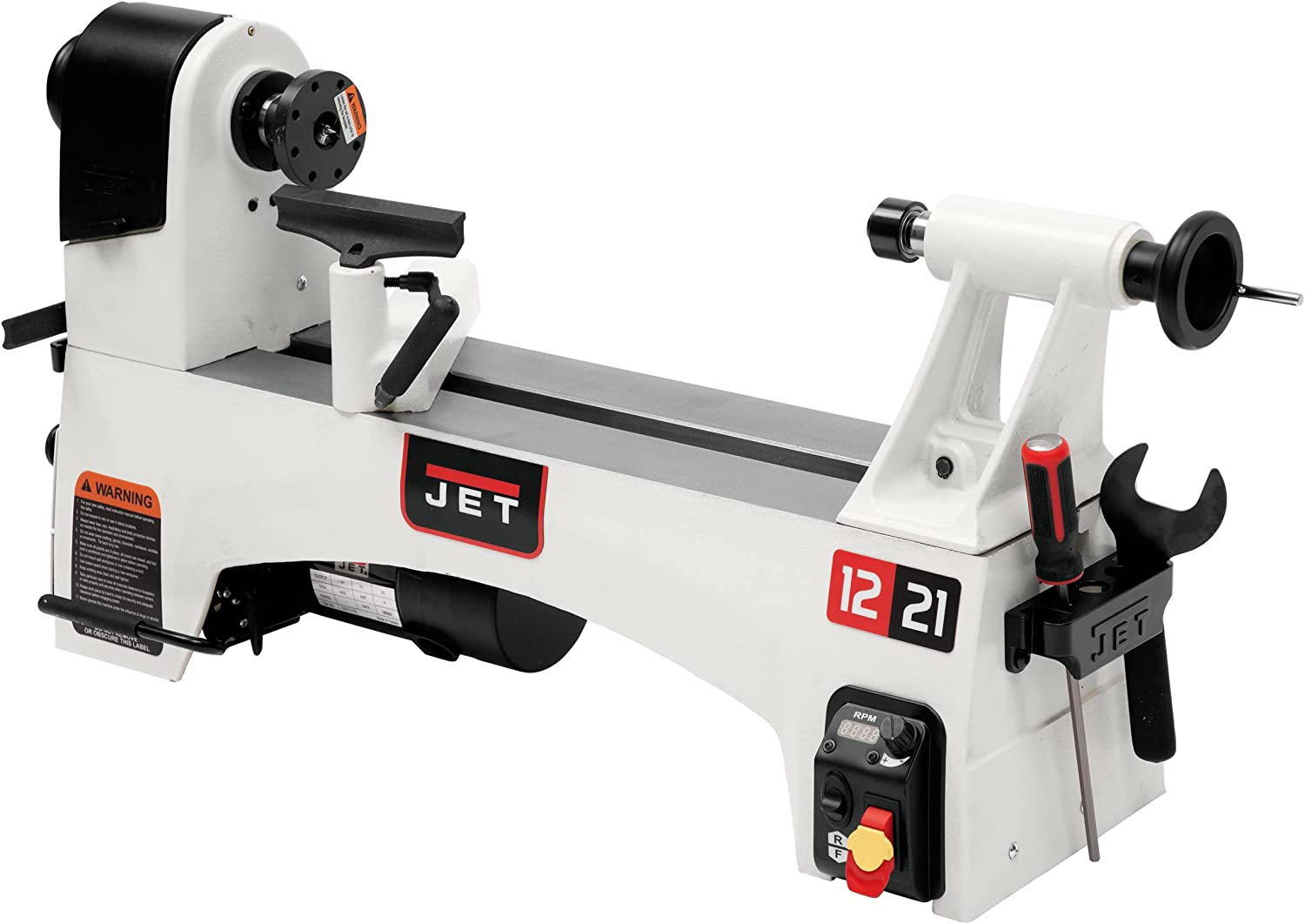 JET JWL-1221VS, 12" x 21" Wood Lathe, Variable Speed, 1Ph 115V (719200)