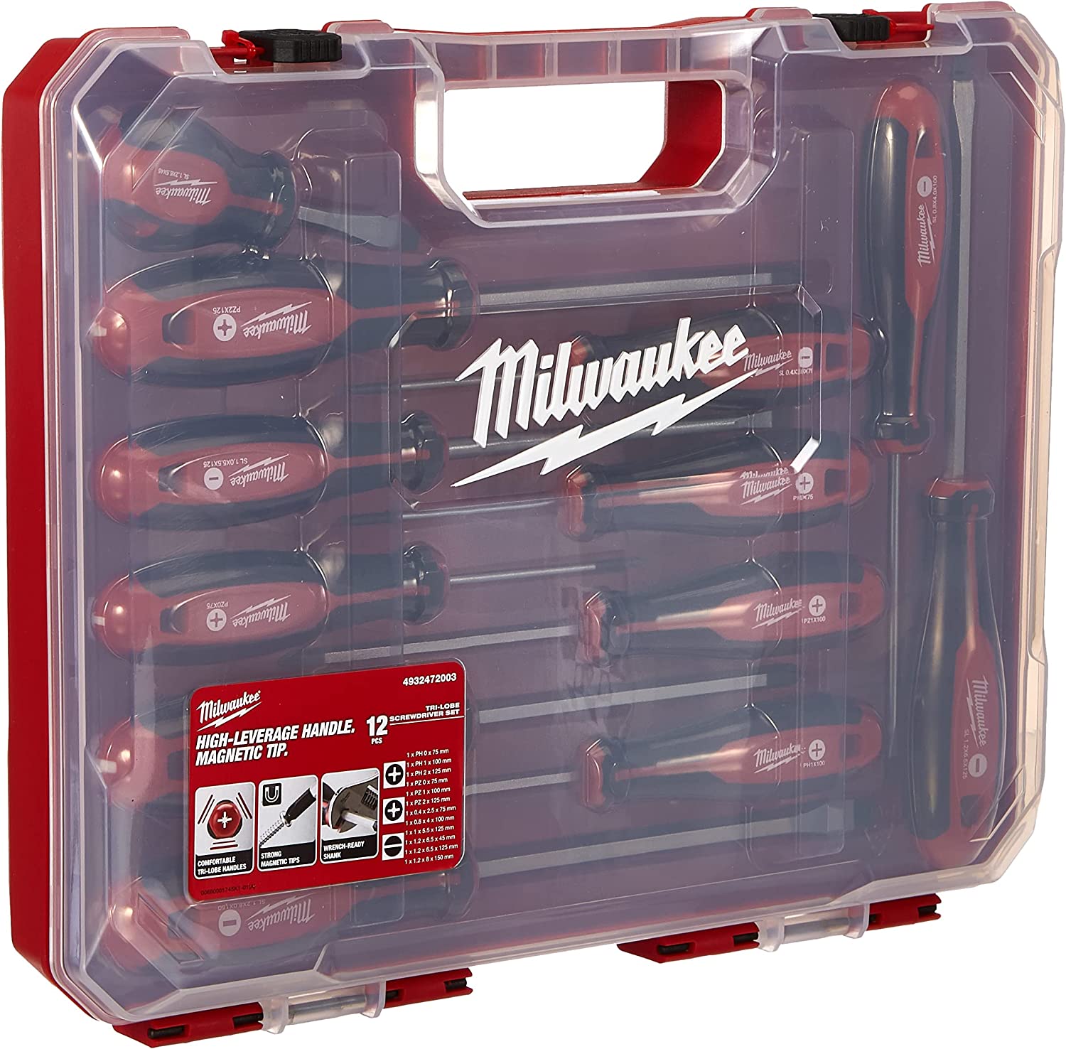 Milwaukee Set of 12 Tri-Lobe Screwdrivers