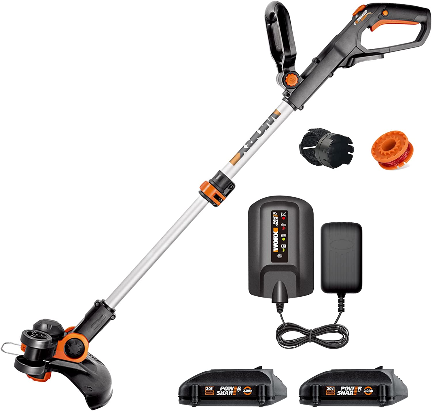 Worx WG163 GT 3.0 20V PowerShare 12" Cordless String Trimmer & Edger (Battery & Charger Included)
